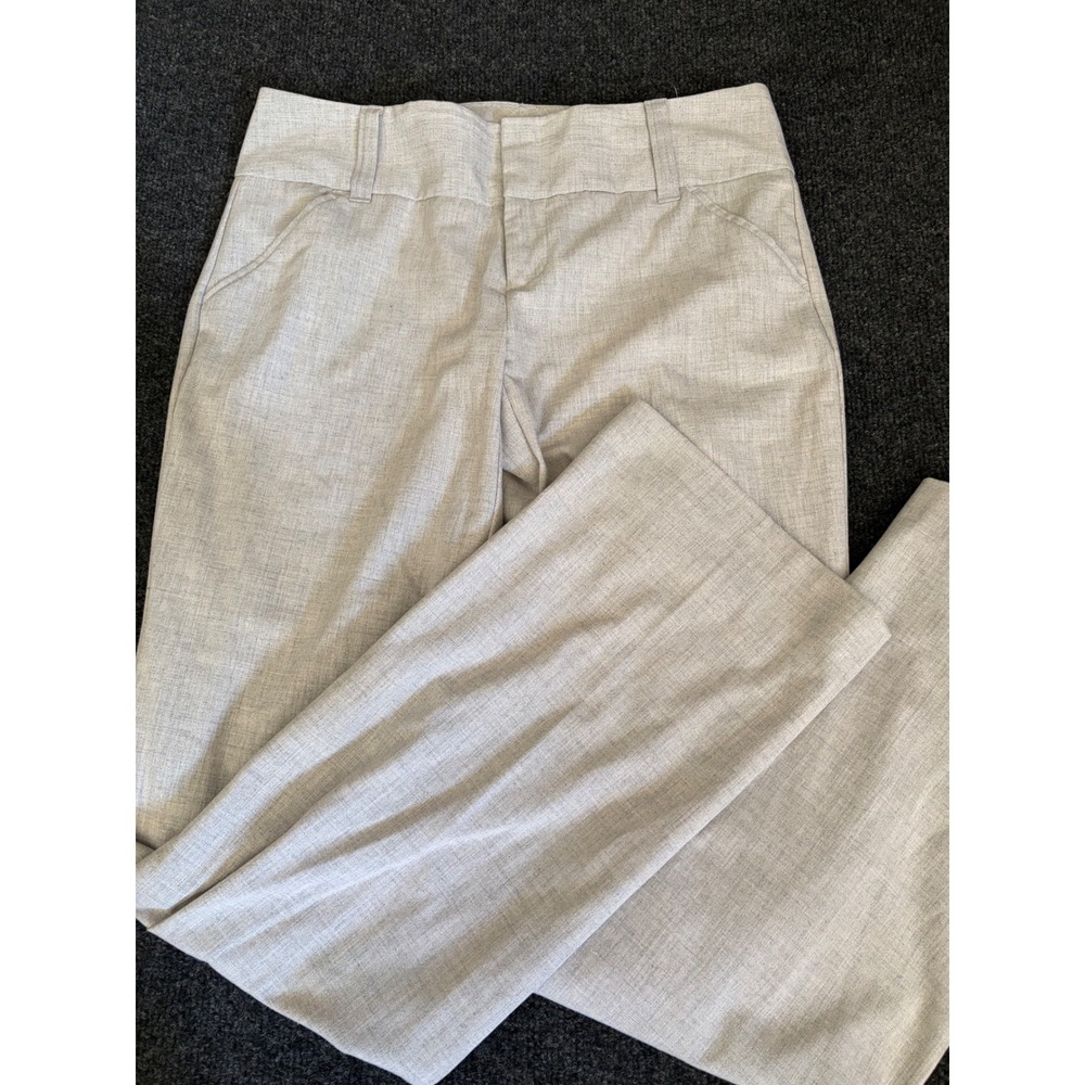 Daisy Fuentes Light Gray Wide Leg Dress Pants Trousers Size 4